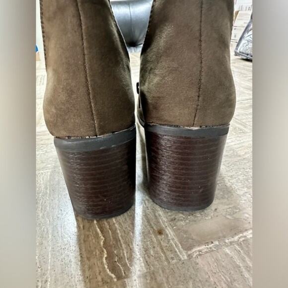 JustFab Alle Over the Knee Suede Boots 👢 in Olive Green Size 8.5 - Picture 6 of 9